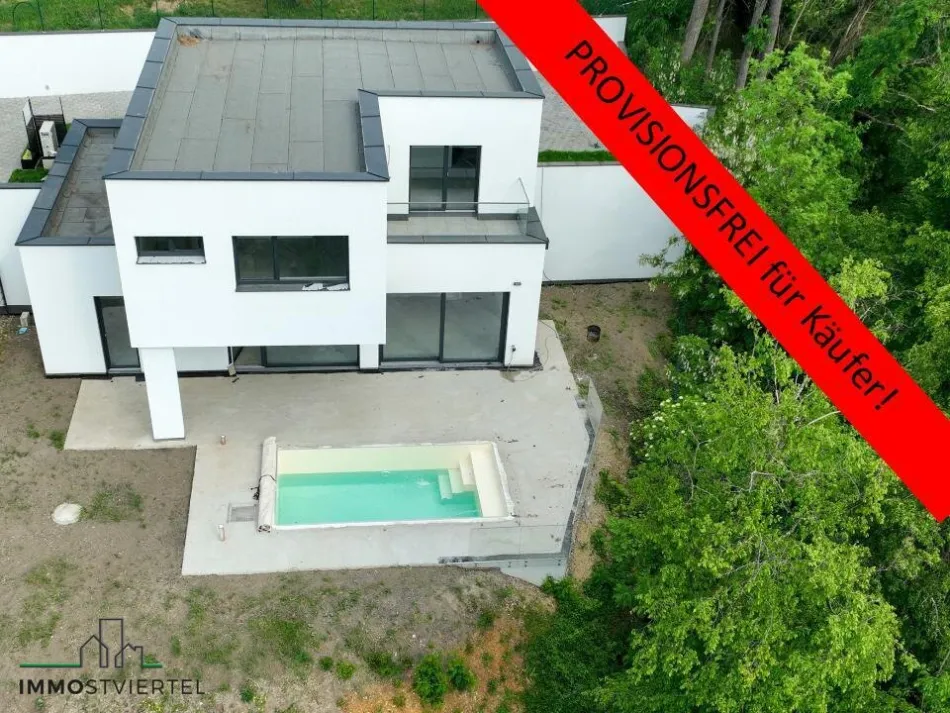 Einzigartige Neubauvilla mit Pool und herrlichen Donaublick! PROVISIONSFREI! - Titelbild