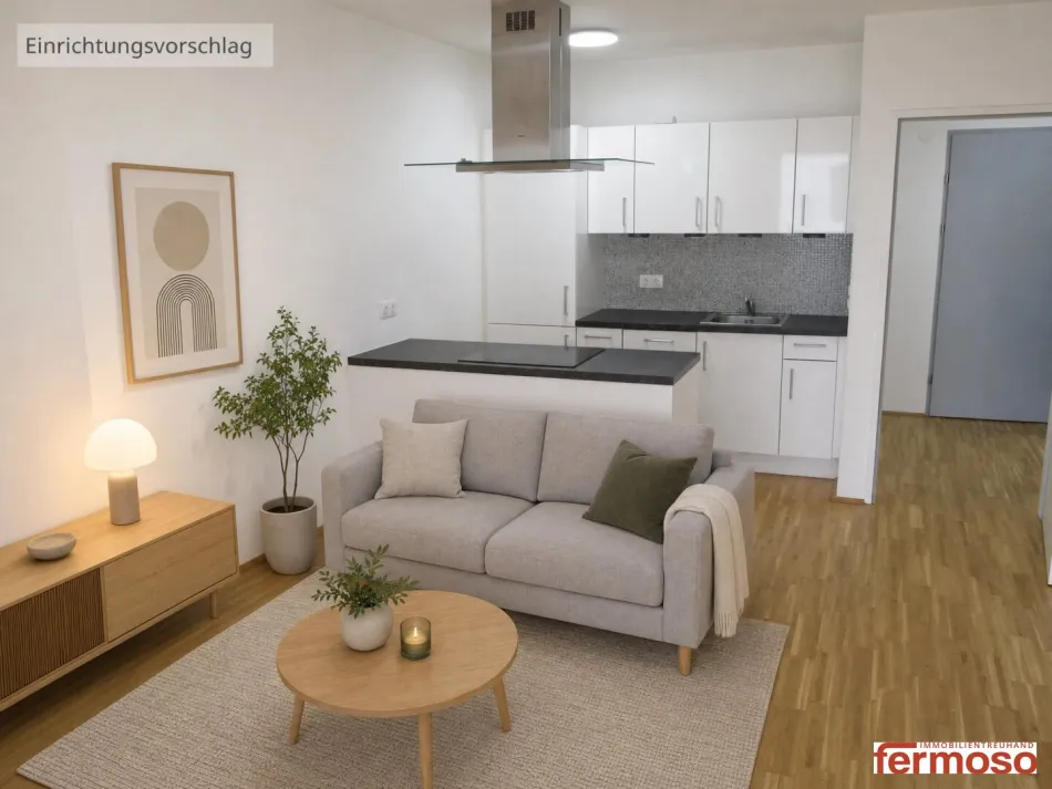 Schönes Wohnen in einer zwei Zimmer Wohnung mit ruhigem Balkon im Hof - Titelbild