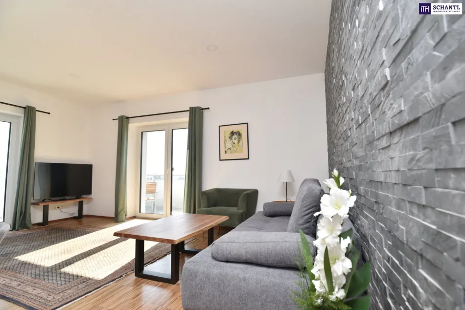 Modernes Wohngefühl mit 30-m²-Terrasse und traumhaftem Weinbergblick – komplett möbliert & sofort bezugsbereit! - 3D-Rundgang vorhanden! - Titelbild