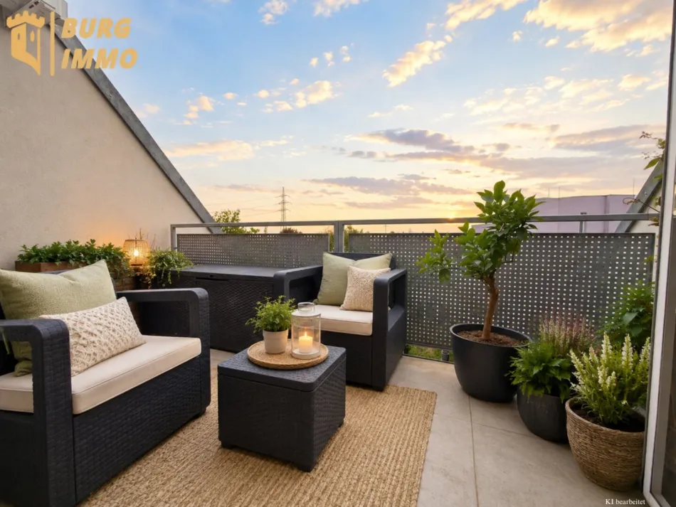 Lichtdurchflutete 2-Zimmer-Wohnung mit Terrasse & 2 Garagenplätzen - Titelbild