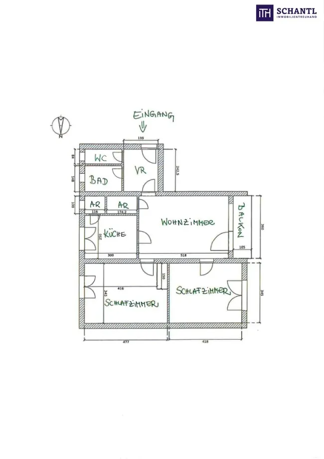 Familienfreundliche 3-Zimmer-Wohnung mit Westbalkon und Wohlfühlflair in Graz-Liebenau! - Bild