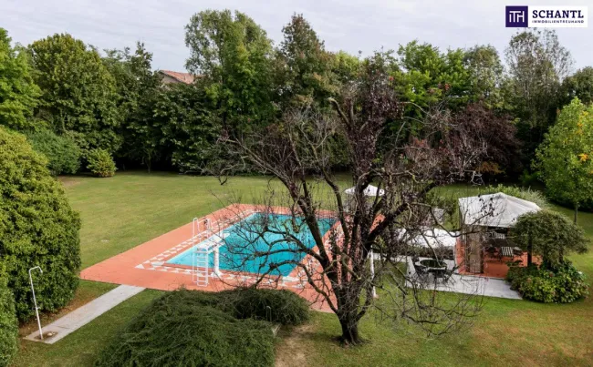 Historische Villa mit einem wunderschönen großen Park mit Teich und Pool in Pordenone - Triest - Italien! - Bild