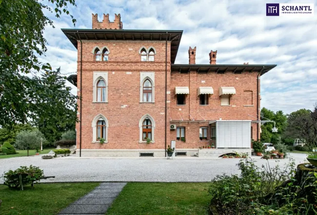 Ein Traum wird wahr mit der historischen 960m² Villa mit einem 17.000m² großen Park mit Teich und Pool in Pordenone - Triest - Italien! - Titelbild