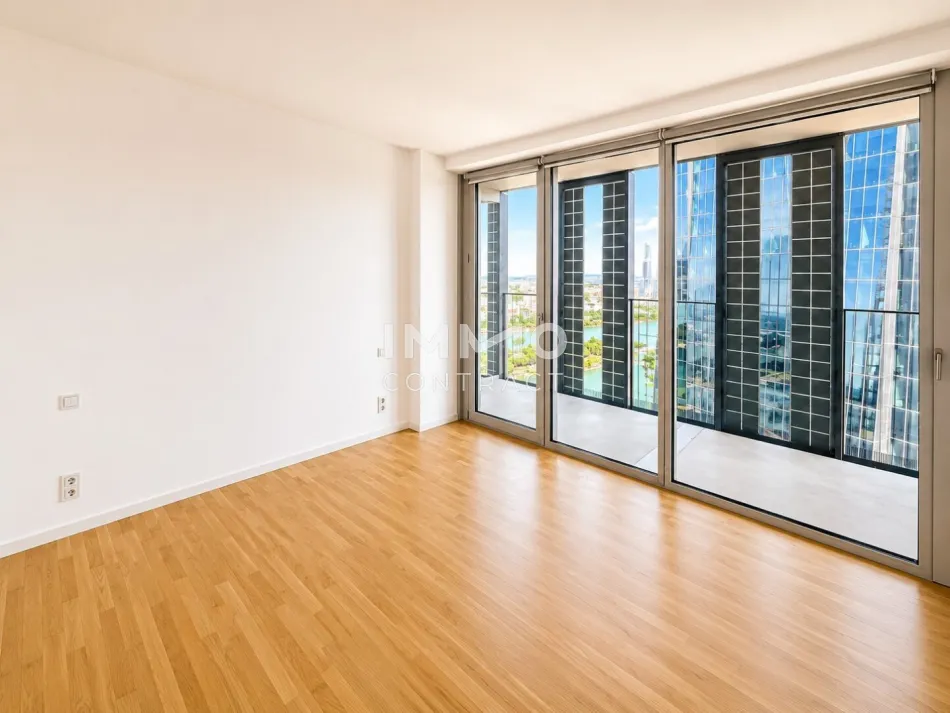 Sunset Corner – Exklusive 3-Zimmer-Eckresidenz im DC2 Tower mit zwei Loggien und Panorama auf Donau, Kahlenberg & Leopoldsberg - Bild