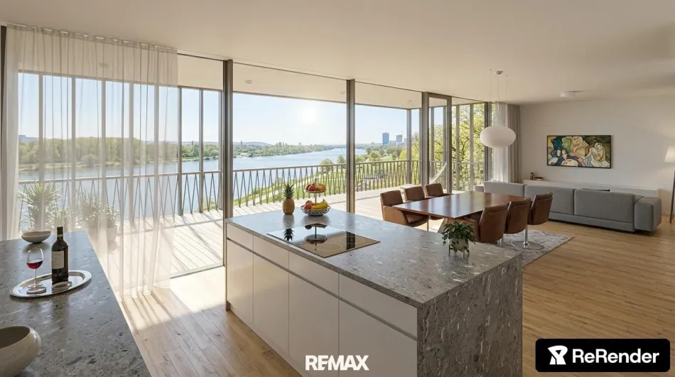 Panorama-Terrassenwohnung im ersten Obergeschoss - Bild