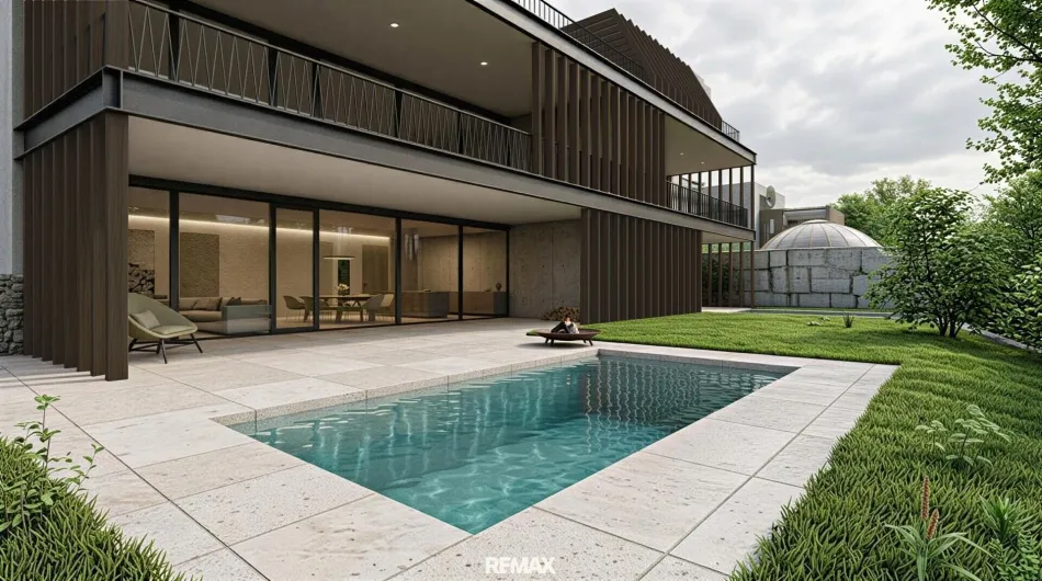 Exklusive Gartenwohnung mit Donaublick und optionalem Pool - Bild