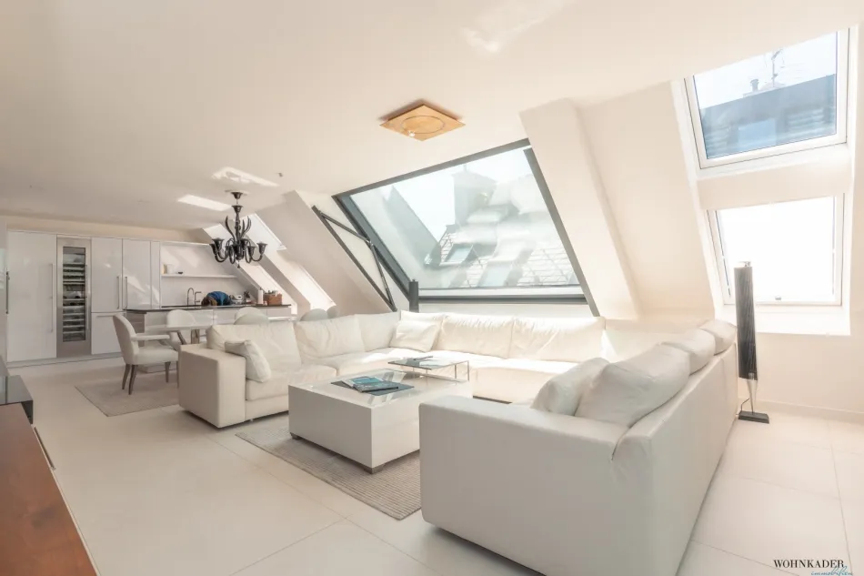 Exklusive Luxus-Dachgeschosswohnung mit ca. 60 m² Dachterrasse | voll möbliert | Smart Home | Garage | 1180 Wien - Bild