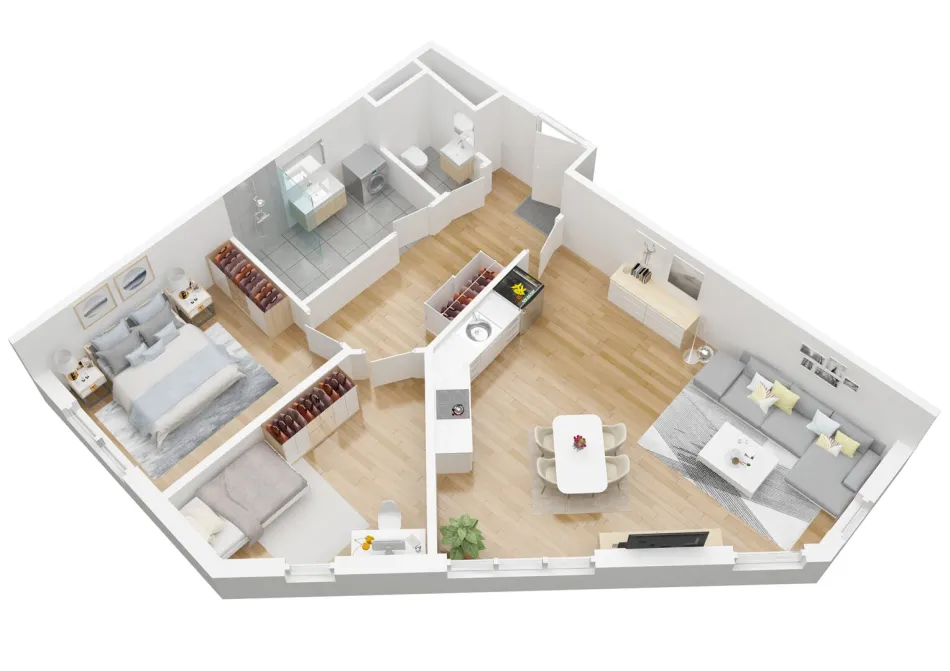 Toppreis! Sehr gut aufgeteilte 2 1/2 Zimmerwohnung mit 69,32 m² WFL (Top 11) - Titelbild