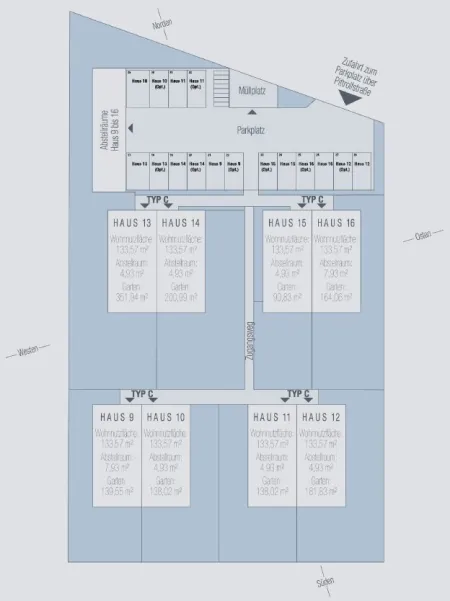 Lageplan Haus 9 bis 16