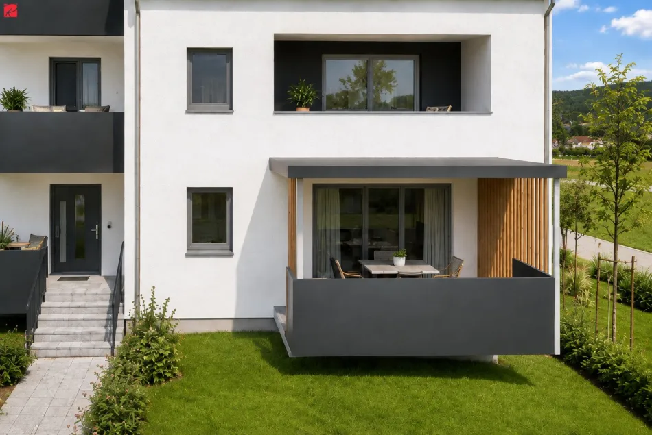 Erstbezug mit Garten und überdachtem Balkon - Titelbild