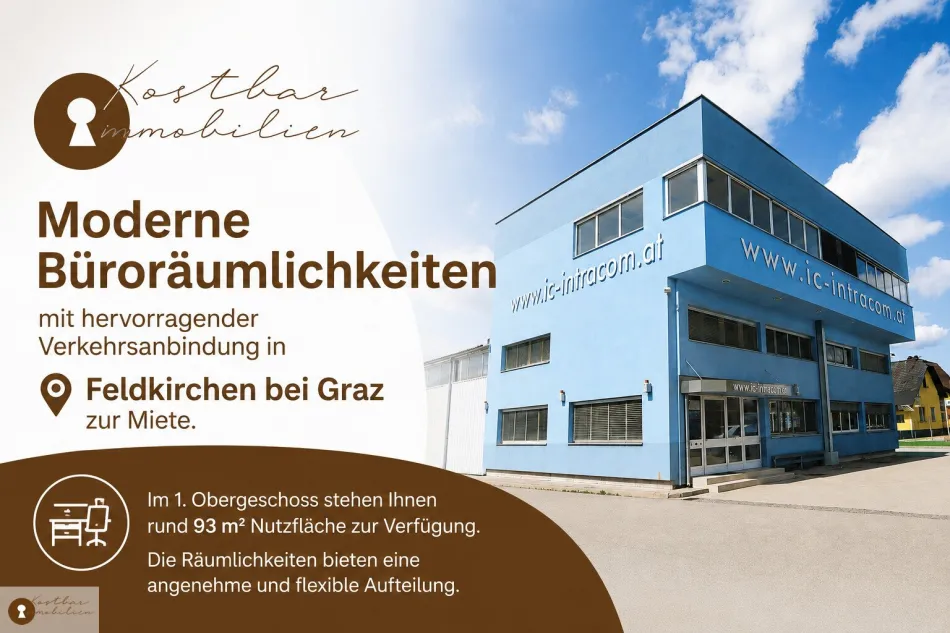 Moderne Büroräumlichkeiten mit hervorragender Verkehrsanbindung in Feldkirchen bei Graz zur Miete - Titelbild