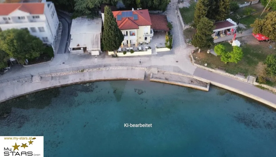 neuer KP: LEBEN & ev. ARBEITEN direkt am Meer, Villa mit 5 Zimmer & Restaurant mit Terrasse auf der Insel Krk! - Bild