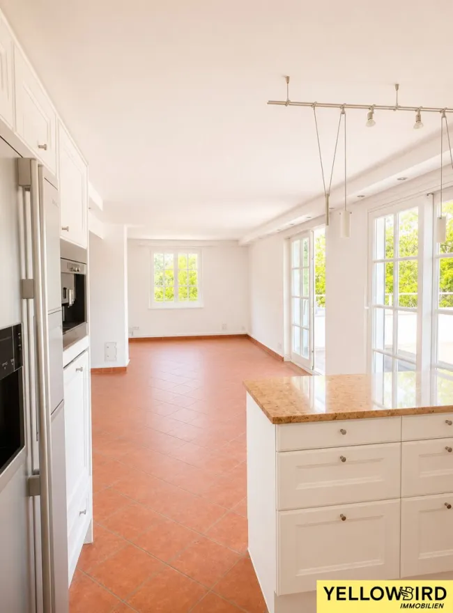 3-Zimmer-Dachgeschosswohnung mit 2 Terrassen, Sauna, Garagenstellplatz und Blick über Wien - Bild