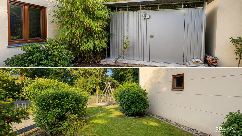 Gartenliebe trifft Wohnkomfort – 4 Zimmer mit rund 200 m² Eigengarten | ZELLMANN IMMOBILIEN - Bild