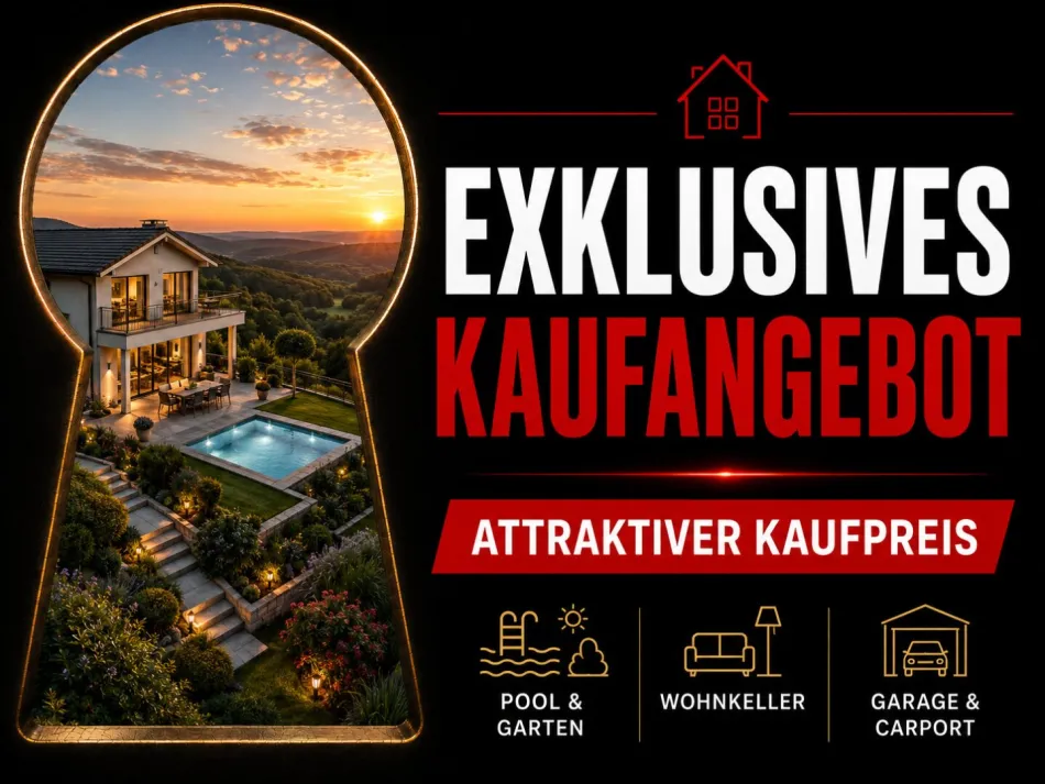 EXKLUSIVE KAUFGELEGENHEIT – Familienhaus mit Pool, großem Garten & Weitblick - Titelbild