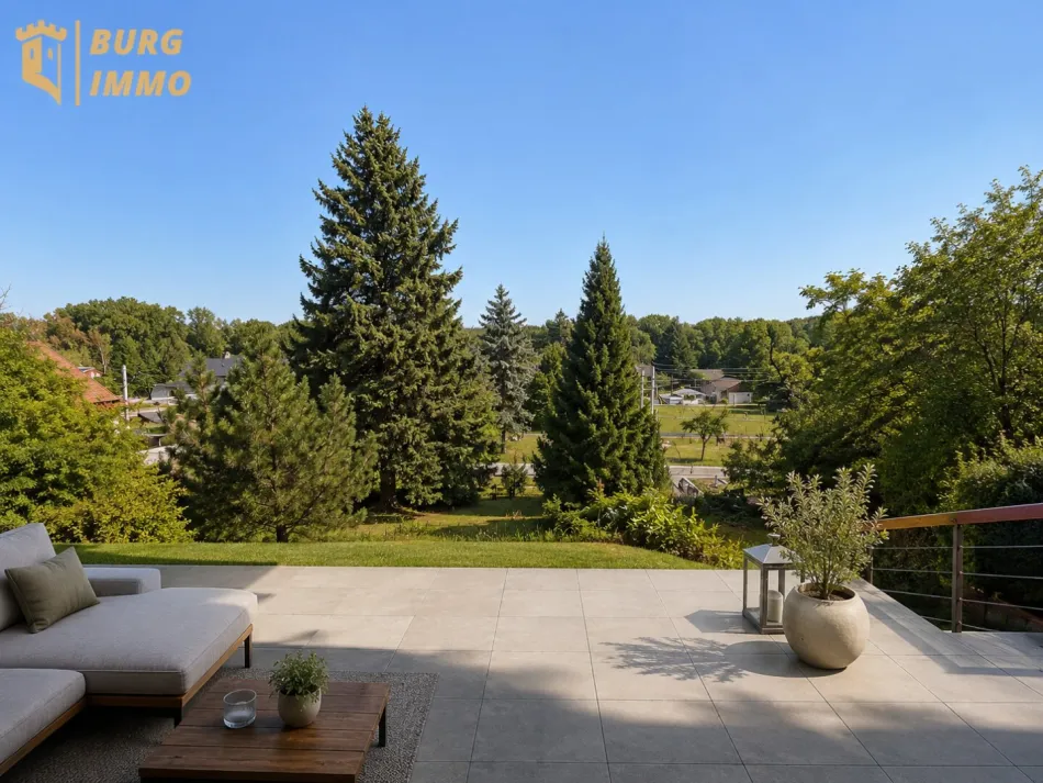 EXKLUSIVE KAUFGELEGENHEIT – Familienhaus mit Pool, großem Garten & Weitblick - Bild
