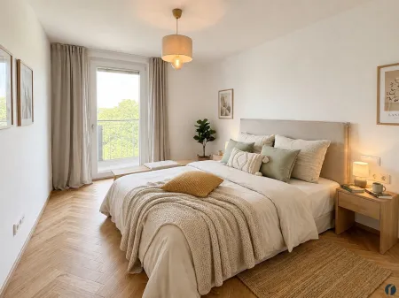 Einrichtungsbeispiel Schlafzimmer 2 (KI-generiert)