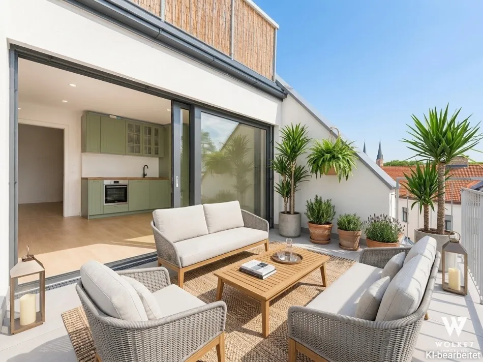 Urban leben, über den Dächern entspannen - stilvolles 2-Zimmer Juwel | großzügige Westterrasse | Klimaanlage | Wilhelminenberg - Titelbild