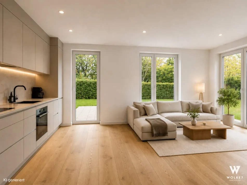 Neubau in Bestlage - 2-Zimmer-Gartenwohnung mit großer Terrasse an der Universität in Stein - Titelbild