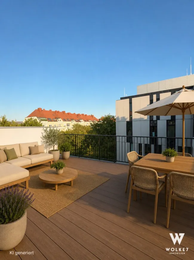Neubau 3-Zimmer-Wohnung mit rund 39 m² Terrasse - direkt an der Universität Stein - Titelbild