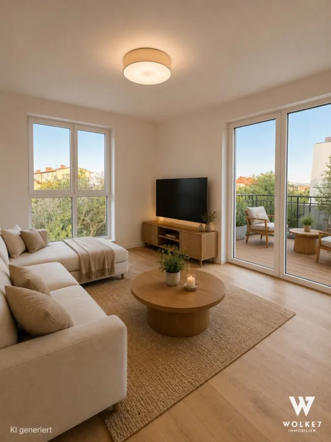 Neubau 3-Zimmer-Wohnung mit rund 39 m² Terrasse - direkt an der Universität Stein - Bild