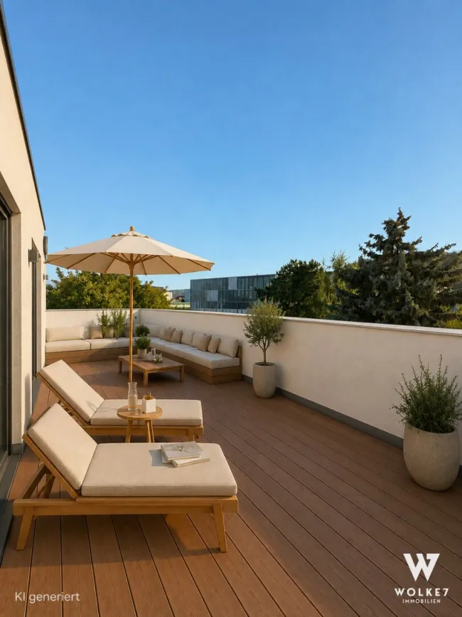 Exklusives Penthouse mit großzügigen Terrassen in Krems-Stein direkt neben der Universität - Titelbild