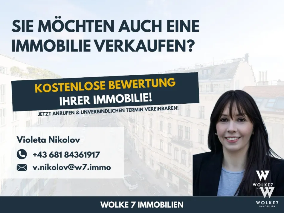 TOP LAGE: 3-Zimmer-Wohnung mit ca. 52 m² Freifläche I Garagenstellplatz I Nahe Mariahilfer Straße & U3 Neubaugasse - Bild