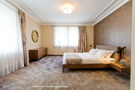 Schlafzimmer mit Einrichtungsvorschlag