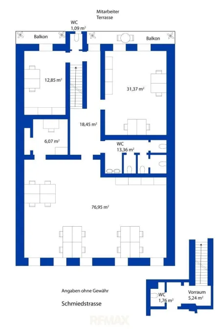 Grundriss möbliert
