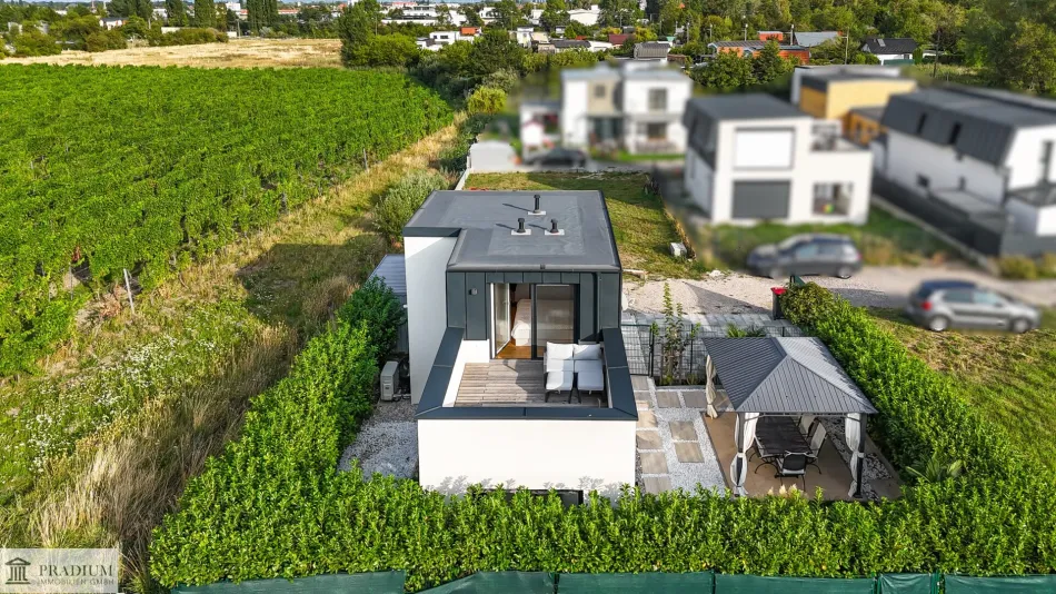 Wohnen mit Wein-/Weitblick – Kleingartenhaus mit Panorama auf den Anninger - Titelbild