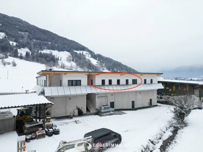 Moderne neubau Büroflächen (auf Wunsch inkl. Dienstwohnung) in Saalfelden / Harham direkt an der B311 zu vermieten - Titelbild