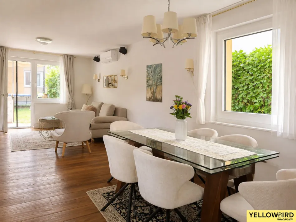 Möblierte 3,5-Zimmer-Wohnung mit Balkon, Klimaanlage und Gartenzugang in Ruhelage des 13. Bezirks - Bild