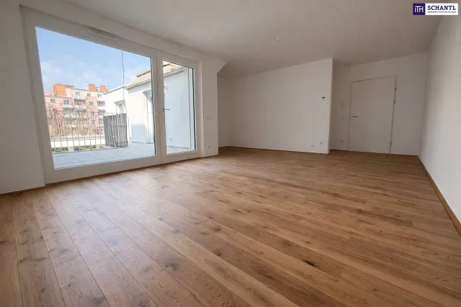 Hochwertig fertiggestellt I Zentrumsnah I Nachhaltig I Ruhig I Perfekt angebunden! 2-Zimmer Dachgeschoßwohnung im DAS WEGL! - Bild