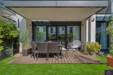 Wunderschöne, moderne Gartenwohnung mit zwei Eigengärten – begehrte Ruhelage nahe Beethovengang, Weinbergen & Grinzing