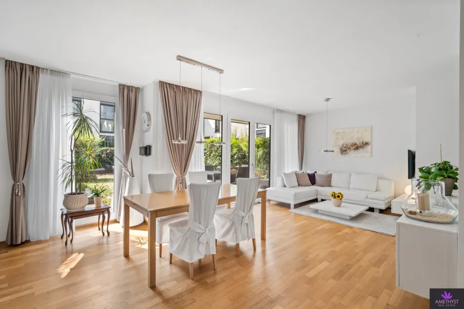Wunderschöne, moderne Gartenwohnung mit zwei Eigengärten – begehrte Ruhelage nahe Beethovengang, Weinbergen & Grinzing - Titelbild
