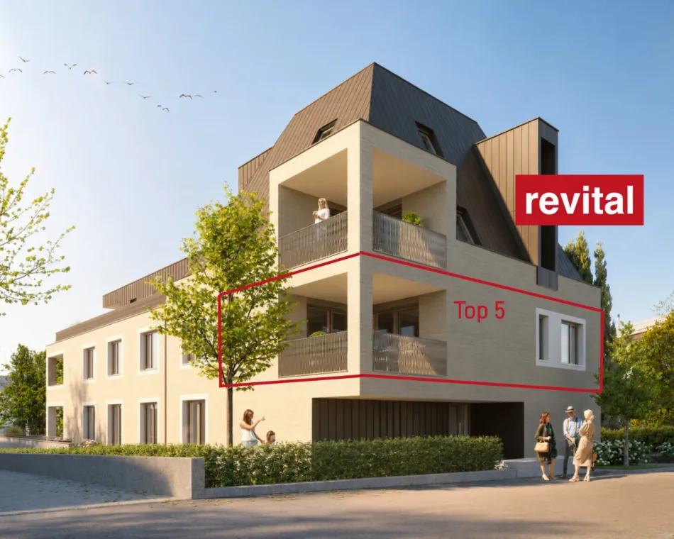 Gut geschnittene Terrassenwohnung mit Morgensonne und Bergblick - Bezugsbereit Ende 2026 - Top 5 - Titelbild