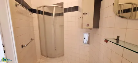 Badezimmer mit Dusche und Therme