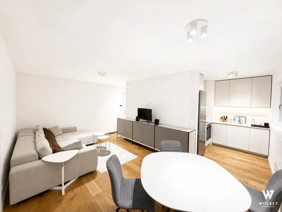 URBAN LIVING | Exklusive 2-Zimmer-Wohnung mit Loggia – vollmöbliert & bezugsfertig | 3 Gehminuten zur U1 Vorgartenstraße - Bild