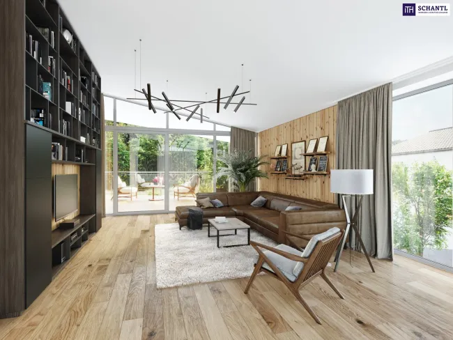 BAUGRUND TRIFFT AUF LEBENSQUALITÄT! Grundstücke in Bestlage mit genehmigter Luxusvilla! Ihre Chance auf ein Zuhause mit unverbaubarem Grünblick - Bild