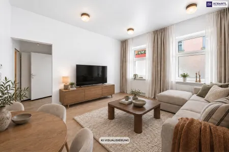 Wohnzimmer, KI Visualisierung