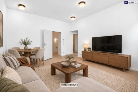 Wohnzimmer, KI Visualisierung