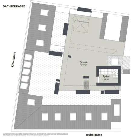 Grundriss TOP 46 - Dachterrasse