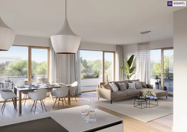 Penthouse der Extraklasse in Graz-Liebenau – Erstbezug mit 123 m² Terrasse, Weitblick, Luftwärmepumpe & Photovoltaik. Baustart erfolgt - Bild