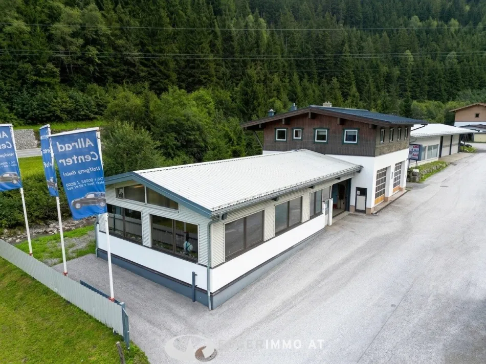 Gewerbe & Wohnen in Mittersill-Autowerkstatt, Austellungshalle,Bürogebäude & Wohnhaus - Titelbild