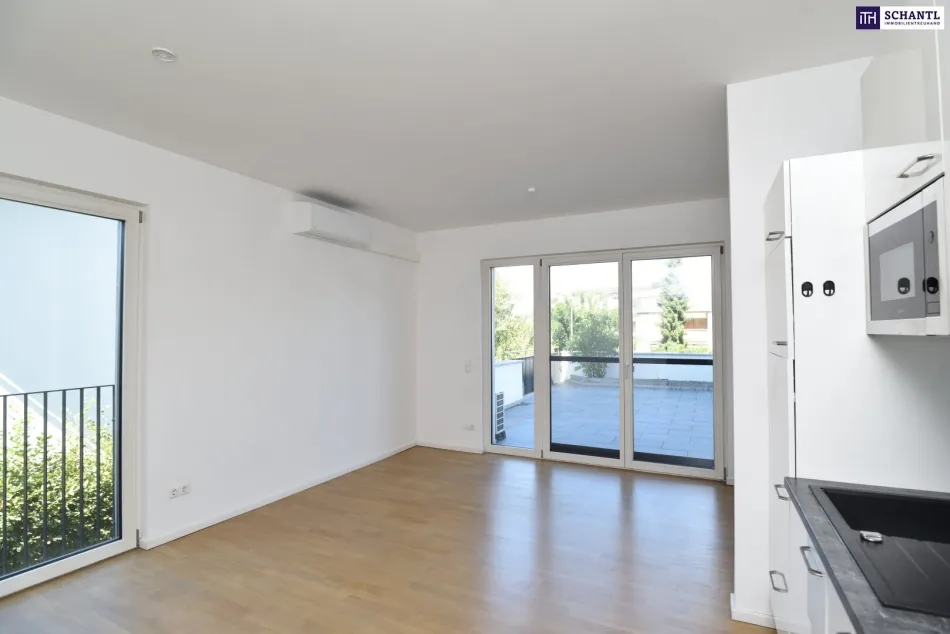 Stylisches Wohnjuwel mit großzügiger Terrasse – top ausgestattete 2-Zimmer-Wohnung in absoluter Ruhelage! - Bild