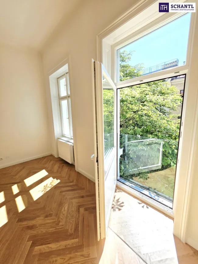 Altbau-Poesie im 9.Bezirk bei der Votivkirche! Frisch saniert + Hofseitige Ruhelage + Flügeltüren + Traumhaftes Altbauhaus + Balkon Option! Stadtleben pur! - Bild