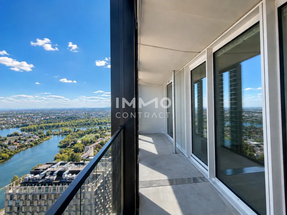 39sqm Terrasse mit Kahlenberg Blick: 45. Etage Erstbezug DC2 Tower - Titelbild