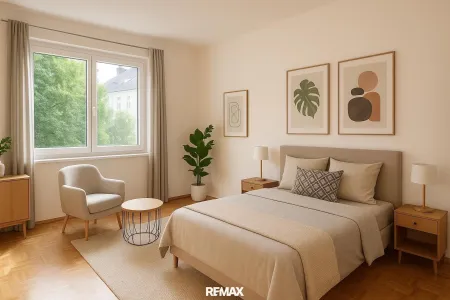 Wohnschlafzimmer- gestaged