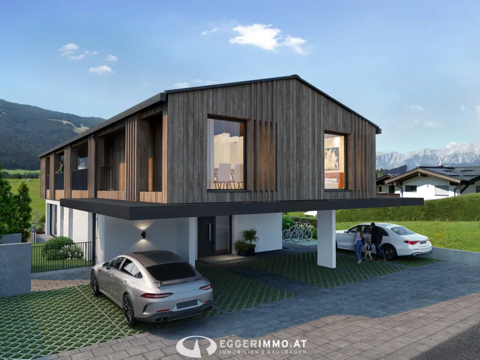 Exklusive Neubau Gartenwohnung mit großer Terrasse, weitläufigem Garten und privatem Pool in Maishofen - Bild