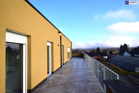 Leben wie im Paradies – 4-Zimmer-PENTHOUSE mit Rundumblick von der großzügigen 86m2 großen Dachterrasse! + 70m2 extensiv begrüntes Flachdach
